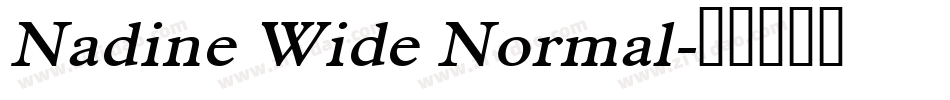 Nadine Wide Normal字体转换